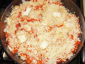 Zucca gratinata in petali di ricotta affumicata